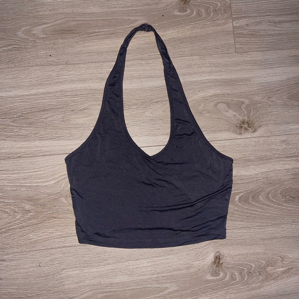 Drake grey crop top